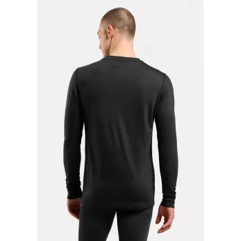 Odlo Merino 200 BL Top Crew Neck LS herre-undertrøje - sort