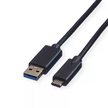 ROLINE USB 3.2 Gen 1-kabel A til C, 1 m, sort