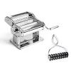 Marcato Atlas+ Chrome pastamaskine med Pastabike Multi-Cutter