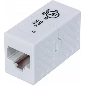 Intellinet 504751 Cat6 UTP RJ45 inline-kobling, hun til hun, hvid