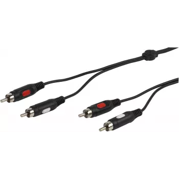 Vivanco lydkabel 2xRCA til 2xRCA 1.5 m (VVA2RCA15MMK)