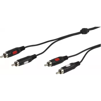 Vivanco lydkabel 2xRCA til 2xRCA 2.5 m (VVA2RCA25MMK)