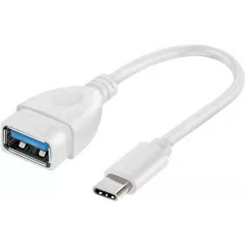 Vivanco USB-C-til-USB-A-3.0-adapter 10 cm, hvid (VVITUSBTY3FM01W)
