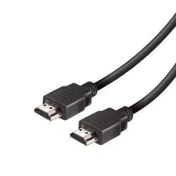 Vivanco VVVHDMI25MMK High Speed HDMI-kabel med Ethernet 2,5 m 4K 60Hz 18Gbps ARC HEC 3D HDCP 2.2 HDR forgyldt sort