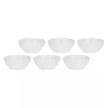 LA PORCELLANA BIANCA LUNIA sæt med 6 porcelænsskåle 12 cm hvid