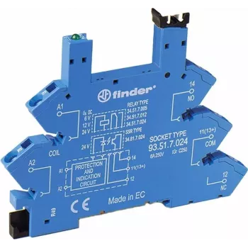 Finder 93.51.7.024 relæsokkel 6-24VDC (93517024)