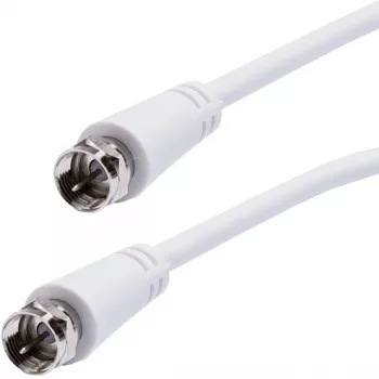 Vivanco SAT-F-kabel 5 m, hvid (VVSAT50MMW)