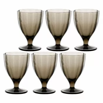ROSE&TULIPANI sæt med 6 Amami-glas - grå, 300 ml