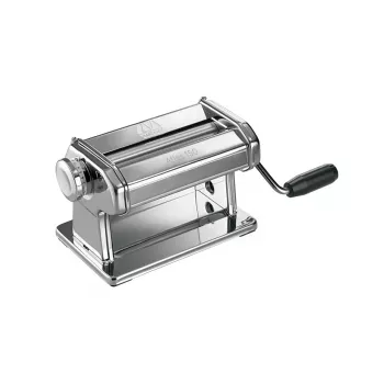 Marcato Atlas 150 Roller Premium håndpastamaskine, forkromet stål, 150 mm valser, 10 tykkelsestrin, sølv