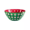 Guzzini Le Murrine serveringsskål 25 cm smaragdgrøn/hvid/rød