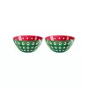 Guzzini Le Murrine 2er-skålssæt 12 cm smaragdgrøn/hvid/rød