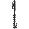 Manfrotto XPRO Monopod+ MVMXPROC5 kulfiber 5-sektioner video-enbenstativ med FLUIDTECH-base
