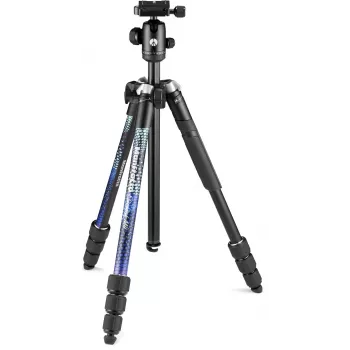 Manfrotto MKELMII4BL-BH Element MII 4-sektion aluminiumstativ med kuglehoved, blå