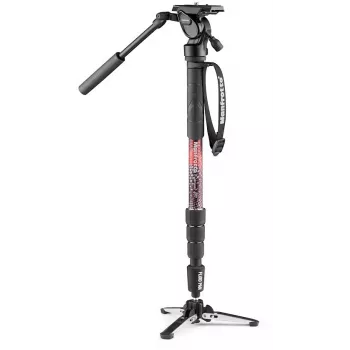 Manfrotto Element MII video-enbenstativ med 400 Series fluidhoved, aluminium (MVMELMIIA4LIVE)