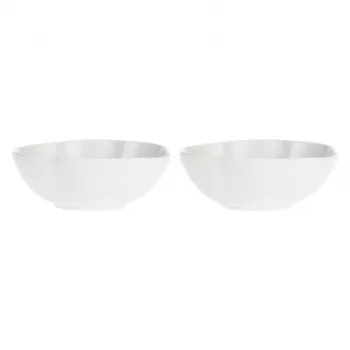 LA PORCELLANA BIANCA sæt med 2 store runde skåle Villadeifiori - hvid, 23 cm