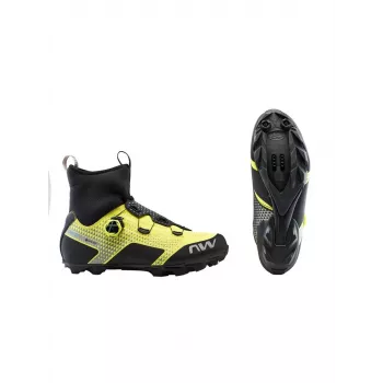 Northwave Celsius XC vinter-MTB-sko sort/gul fluorescerende