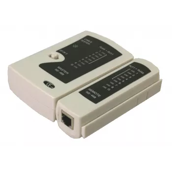 DSIT netværkskabeltester til RJ11 RJ12 RJ45 ISDN Cat5 Cat5e Cat6 Cat6a UTP STP med LED-indikator