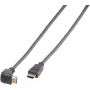Vivanco high-speed HDMI-kabel med Ethernet, 90-graders vinkel, 1,5 m, sort (VVVHDMI30M1M90K)