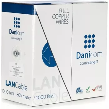 DSIT DANICOM CAT6 UTP 305 m PVC (Fca) massiv kobber netværkskabel