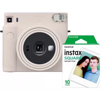 Fujifilm Instax Square SQ1 instantkamera med film, kridhvid (70100148677)