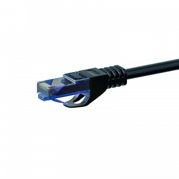DSIT UTP CAT6a patchkabel, 0,25 m, sort, 100% kobber, RJ45, 10 Gbps, 500 MHz, U/UTP, PVC, PoE+