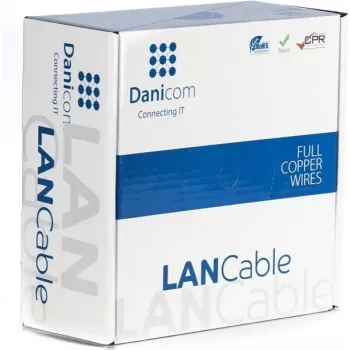 DSIT CAT7 S/FTP udendørs installationskabel 100 m massivt kobber PE-kappe sort Fca CPR
