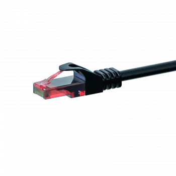DSIT CAT6 U/UTP netværks-patchkabel, 0,15 m, sort, 100 % kobber (DC-60-001)