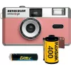Swiss+Go Novocolor 35mm Analogkamera-Pakke med Blitz, Pink (SWI401611)