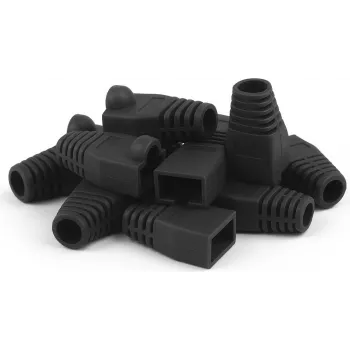 DSIT DANICOM RJ45 Knicksikringshylster sort 10-pak (DC-RJ45-BOOT-BLACK-10PCE)