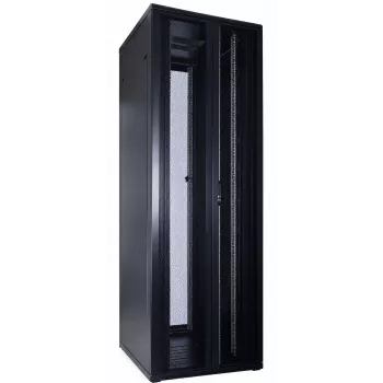 DSIT 47U 19 inch Server Rack Cabinet with Perforated Double Doors Front and Rear, 800x1000x2250 mm, Black