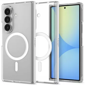 Spigen Air Skin Zero MagFit-cover til Samsung Galaxy Z Fold 8 Ultra, MagSafe-kompatibel, Clear White (ACS11495)
