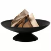 Fire Bowl L ildsted i støbejern til udendørs brug, 60 cm rund, til træ & trækul, sort