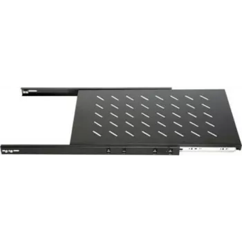 DSIT DS-UH60 1U udtrækkelig rackhylde, 18 kg belastning, 450 mm dybde, sort