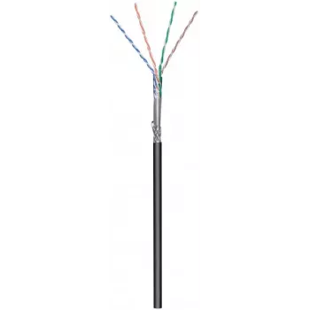 DSIT CAT6 udendørs netværkskabel S/FTP AWG 26/7 fleksibel 305 m sort CCA