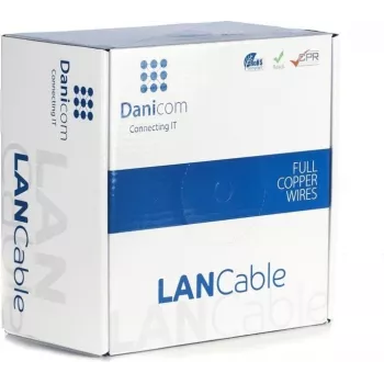 DSIT Danicom CAT7 S/FTP netværkskabel 100m massivleder LSZH Dca orange