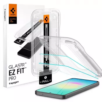 Spigen Glas.tR EZ Fit Pro 2-pak skærmbeskyttelsesglas af hærdet glas til Samsung Galaxy A27 5G - klar