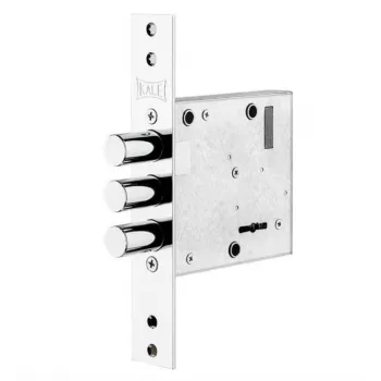 Indstikslås KALE 447L CP, 45 mm dorntmål, 85 mm PZ, forkromet, vendbar
