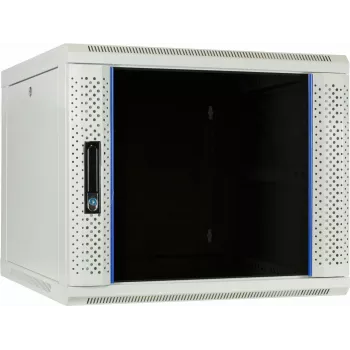 DSIT DS6609W 9U vægmonteret serverskab med glasdør, 600x600x500 mm, sort