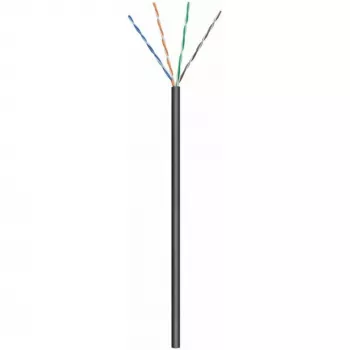 DSIT CAT6 udendørs netværkskabel U/UTP AWG 23/1 massiv leder 100 meter sort