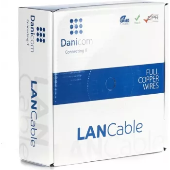 DSIT DANICOM CAT6A U/UTP 50 m massivleder-kabel - LSZH (Dca) - 10GBase-T, 500MHz