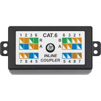 DSIT DANICOM CAT6 internetstikdåse (DS-CAT6-JB) – 10G PoE++ LSA-kobling, hvid