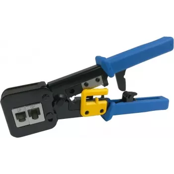 DSIT gennemgående RJ45-crimptang med kabelskærer og afisoleringstang (DC-TOOL-RJ45-PT)