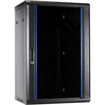 DSIT 18U vægmonteret serverskab med glasdør 600x450x900 mm (DS6418)