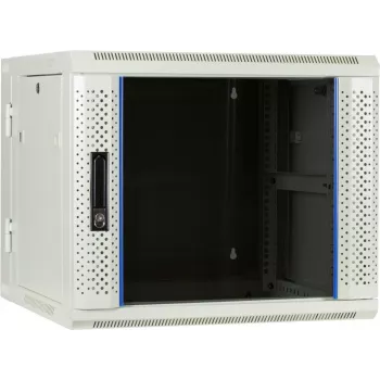 DSIT 9U Reversible Wall-Mount Server Cabinet with Glass Door, White, 600x600x501 mm (DS6609W-DOUBLE)