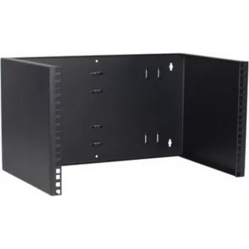 DSIT 6U 19 inch vægmonteret fast ramme, 300 mm dyb, sort (DS-WMB6-M)
