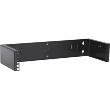 DSIT 2U 19 inch vægmonteret rackramme, uden hængsel, 180 mm dyb, sort (DS-WMB2-S)