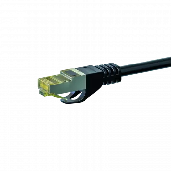 DSIT DC-70-100 Cat.7 S/FTP PiMF RJ45 Network Patch Cable, 10m, Black, 10 Gbps, 600 MHz