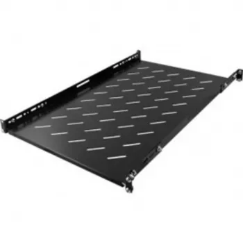 DSIT DS-FO96 19 inch universelt fast hylder 1U, justerbar dybde 710-950 mm, sort