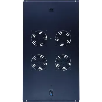 DSIT DS-FT100 4-blæser serverrack-køleenhed med termostat til 1000 mm dybe skabe, 1U, 230V, sort
