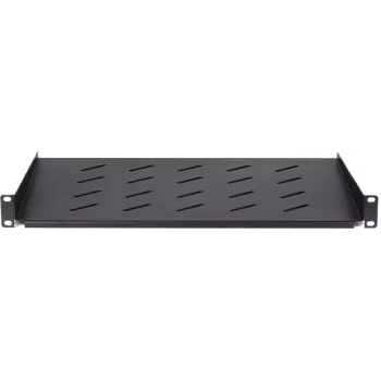 DS-IT 1U fast hylde til 450 mm dybe vægskabe, 350 mm dybde, sort